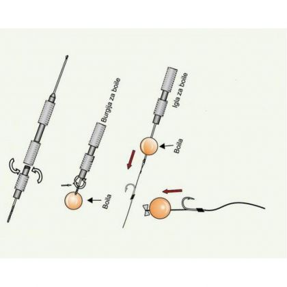 Игла с бургия Extra Carp BAITING HOOK DRILL